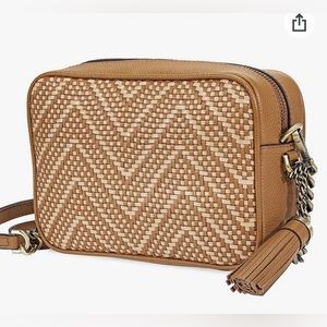 Michael Kors GINNY East West Woven Leather Crossbody Shoulder Bag